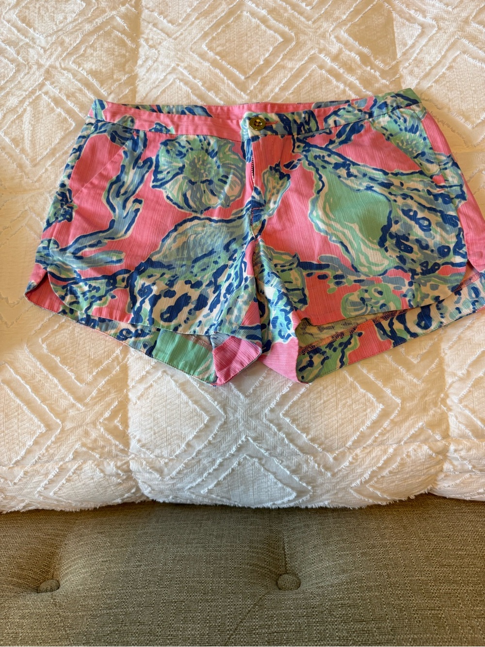 Lilly Pulitzer Callahan Pink Blue & Mint Abstract Floral Shorts